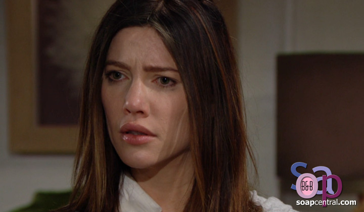 Steffy has a flash of a memory involving Sheila